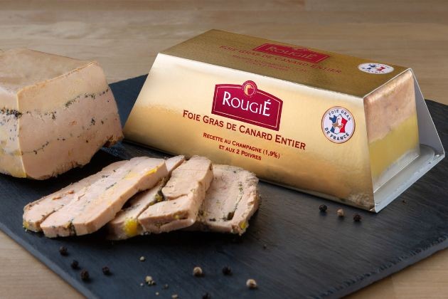 Foie Gras champagne et deux poivres Rougié